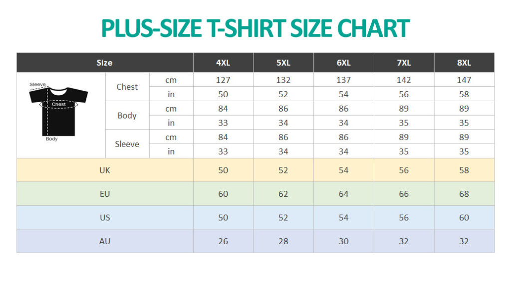 plus-size-tshirt-size-chart