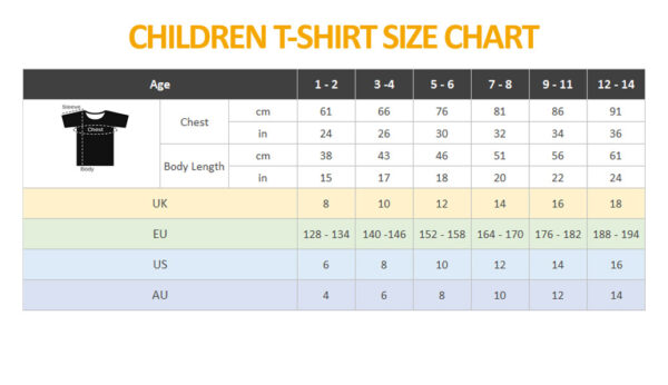 Size Chart - Print on Demand