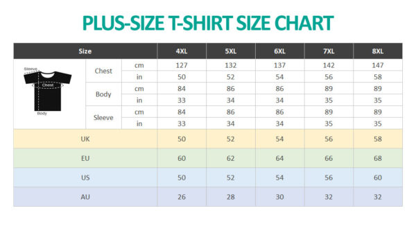 Size Chart - Print on Demand