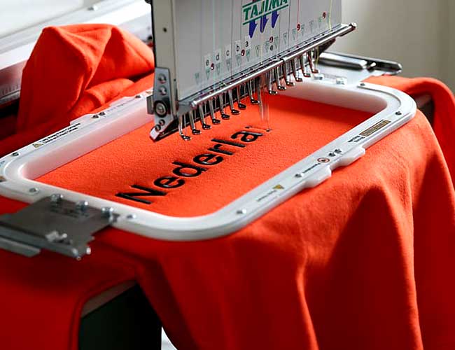 embroidery to print name on jersey