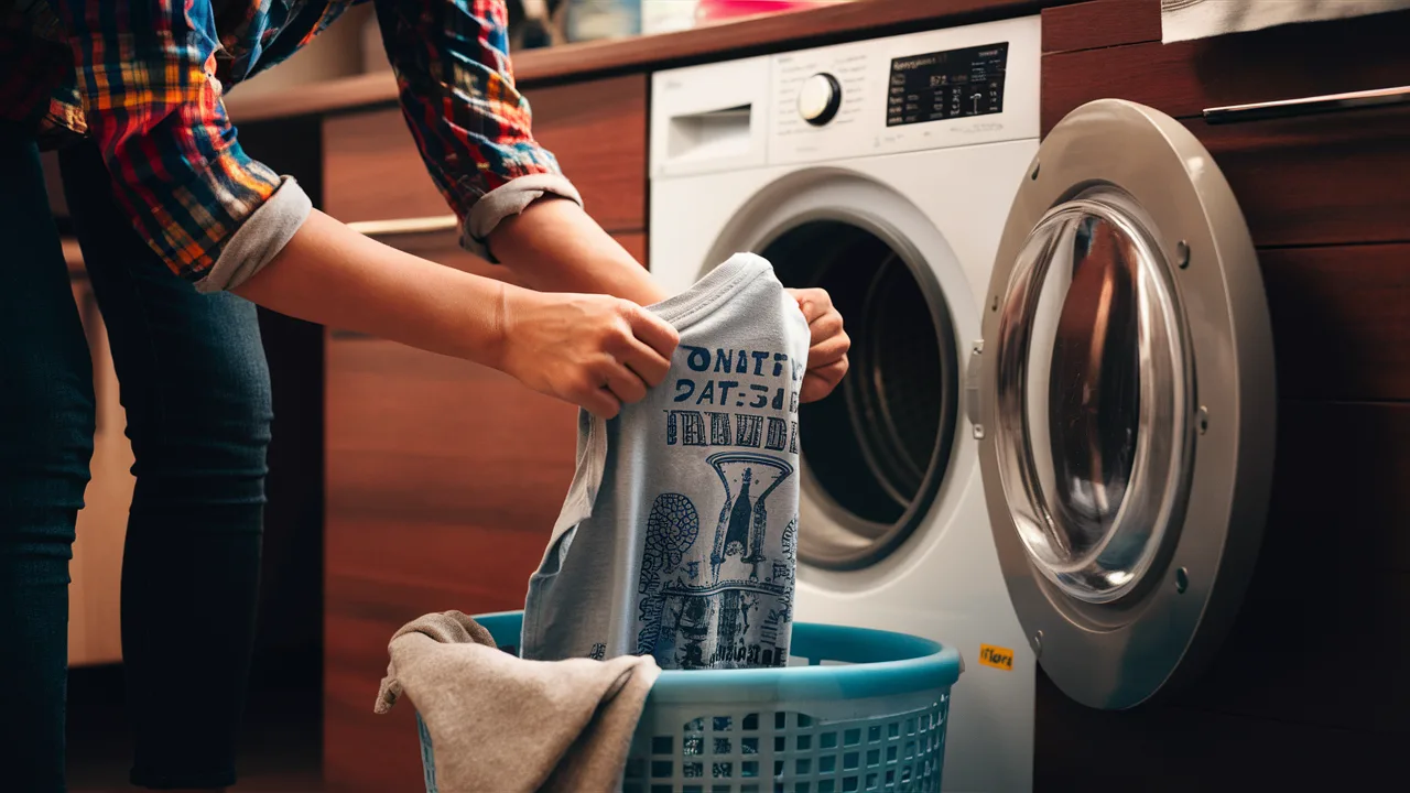 Washing t-shirt inside out